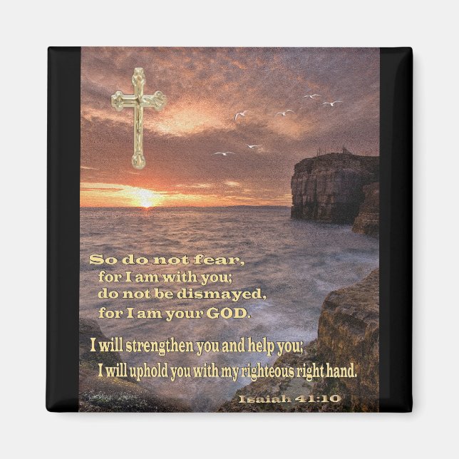 Isaiah 41: 10 kristna gåvor magnet (Framsidan)