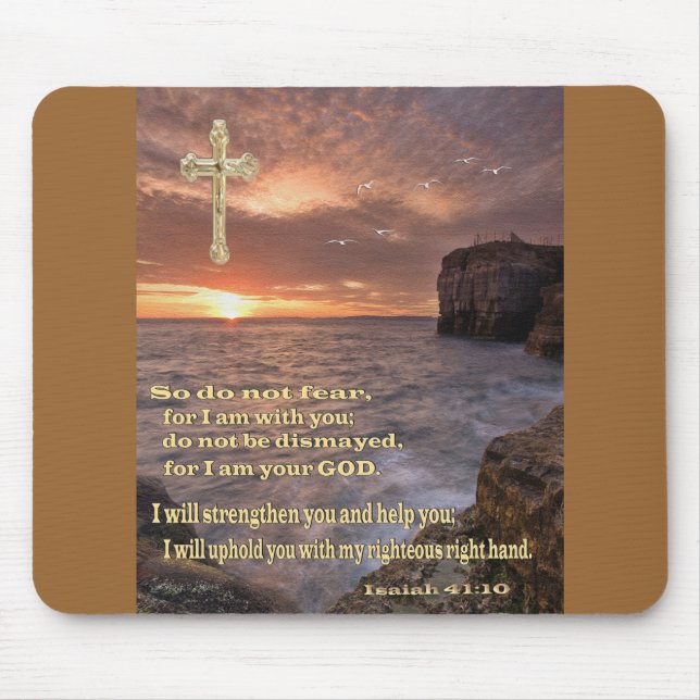 Isaiah 41: 10 kristna gåvor musmatta (Framsidan)