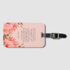 Isaiah 41:10 Luggage Tag | Pink Watercolor Florals Bagagebricka