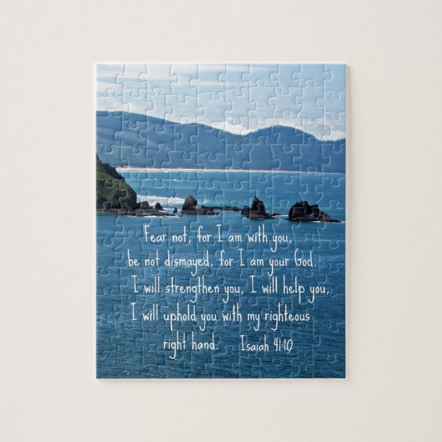 Isaiah 41:10 Rädsla inte för att jag är med dig.. Pussel (Vertikal)