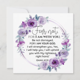 Isaiah 41:10 Rädsla inte för Blommigt av Lila