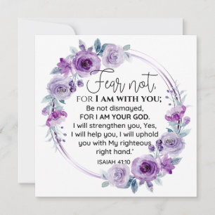 Isaiah 41:10 Rädsla inte för Blommigt av Lila