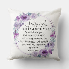 Isaiah 41:10 Rädsla inte för Blommigt av Lila Kudde