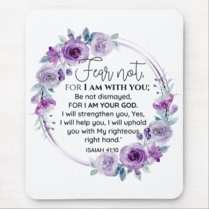 Isaiah 41:10 Rädsla inte för Blommigt av Lila Musmatta