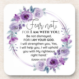 Isaiah 41:10 Rädsla inte för Blommigt av Lila Underlägg