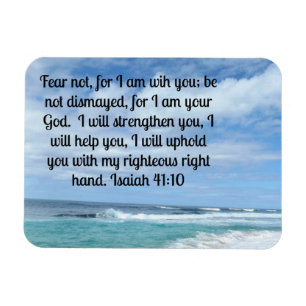 Isaiah 41:10 Rädsla inte, för jag är med dig Magnet