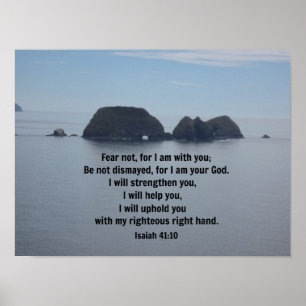 Isaiah 41:10 Rädsla inte, för jag är med dig Poster