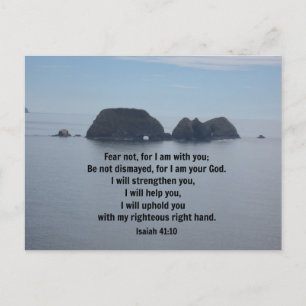 Isaiah 41:10 Rädsla inte, för jag är med dig Vykort
