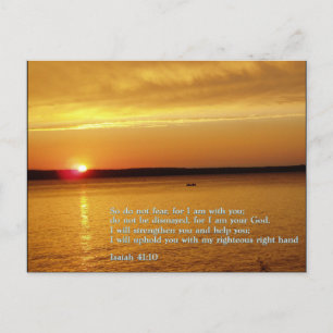 Isaiah 41:10 Solnedgång Vykort