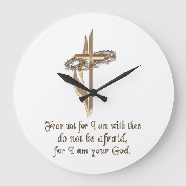 Isaiah 41:10 t-shirts stor klocka (Framsida)