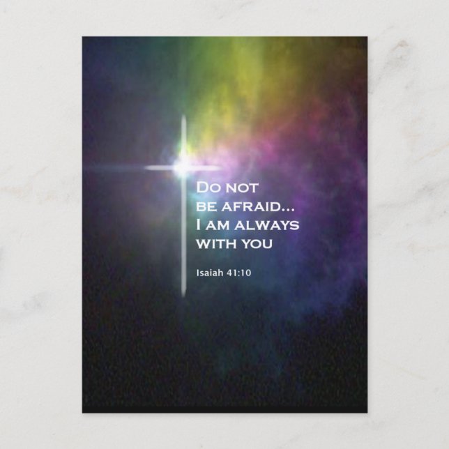 Isaiah 41:10 vykort (Framsida)