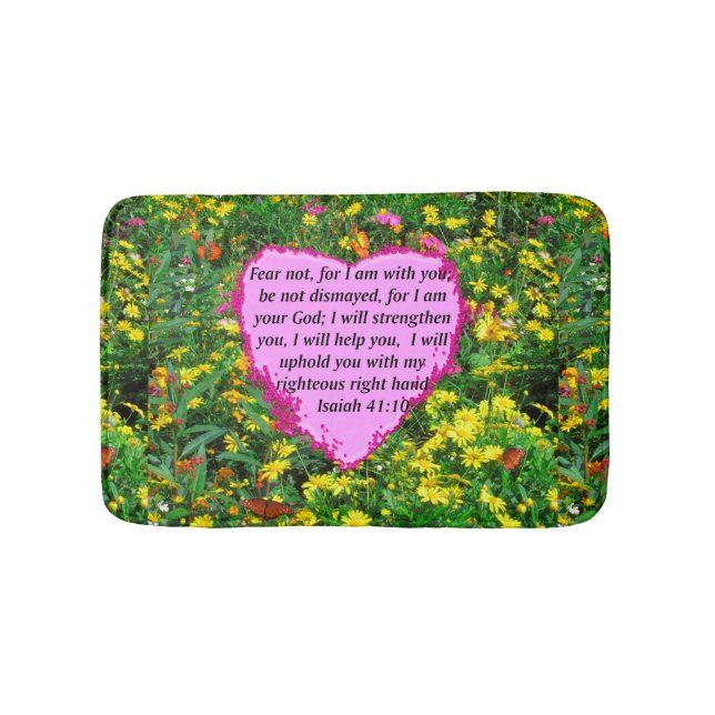 ISAIAH 41:10 WILDFLOWER PHOTO DESIGN BADRUMSMATTA (Framsidan)