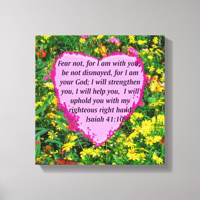 ISAIAH 41:10 WILDFLOWER PHOTO DESIGN CANVASTRYCK (Framsida)