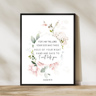 Isaiah 41:13 Bible Verse Poster