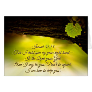 Isaiah 41:13 Jag håller fast dig vid din höger-han Hälsningskort