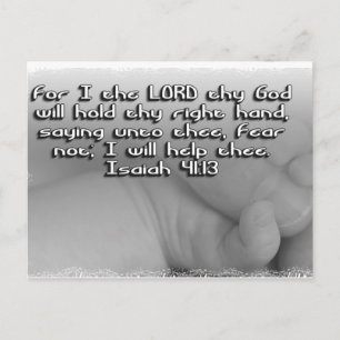 ISaiah 41:13 RÄDSLA INTE - JAG KOMMER ATT HJÄLPA D Vykort