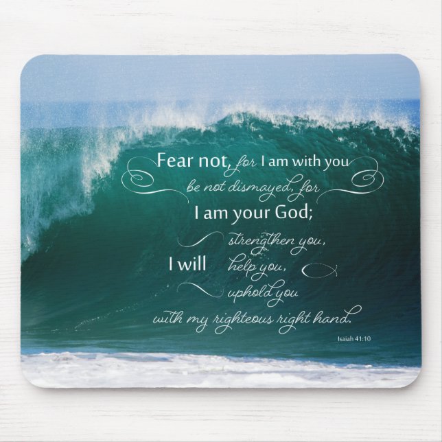 Isaiah 41 Verse Mousepad för 10 bibel Musmatta (Framsidan)