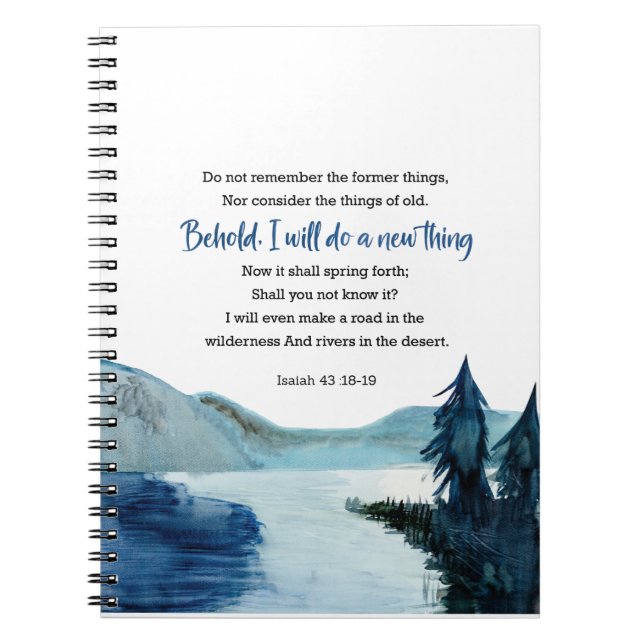 Isaiah 43:18-19 anteckningsbok (Framsidan)