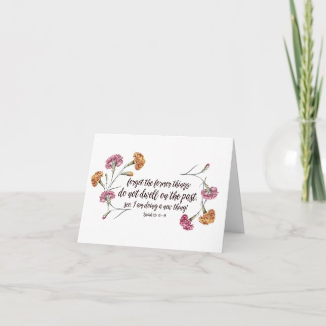 Isaiah 43:18 - 19 helgkort (Framsida)