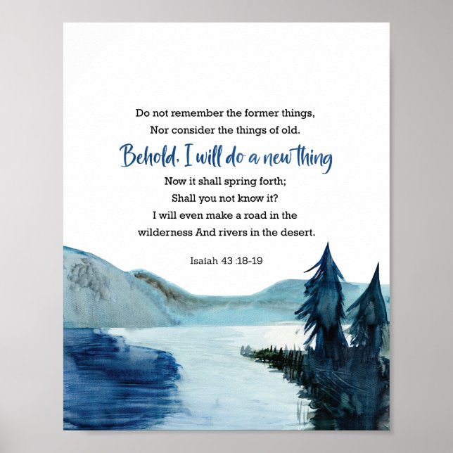 Isaiah 43:18-19 poster (Framsidan)