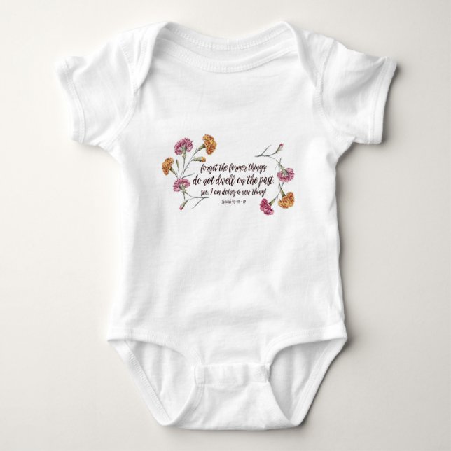 Isaiah 43:18 - dräkt för 19 baby t shirt (Framsida)