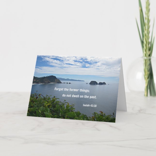 Isaiah 43:18 Glöm det tidigare sak. Kort (Framsida)