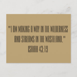 Isaiah 43:19 Bible Passage Print Vykort