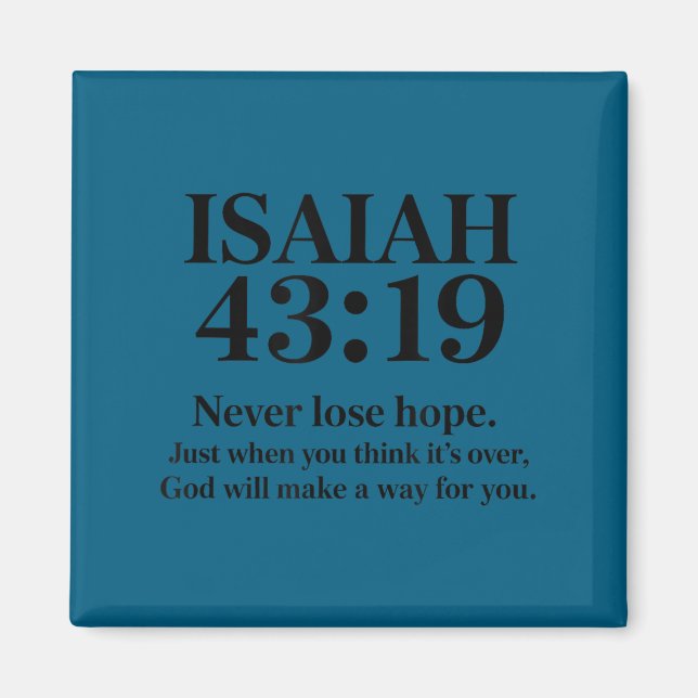 Isaiah 43_19 Bible Verse Christian Saying  Magnet (Framsidan)