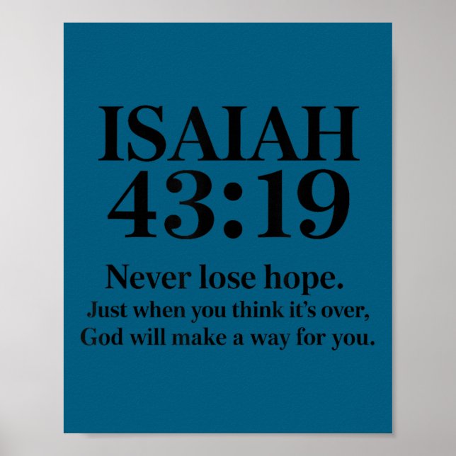 Isaiah 43_19 Bible Verse Christian Saying  Poster (Framsidan)