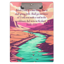 Isaiah 43:19 Clipboard River Desert 