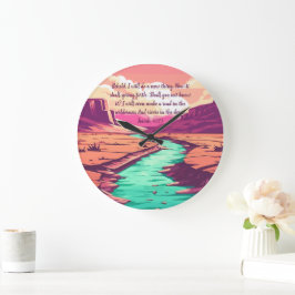 Isaiah 43:19 Throw pillow River Desert Stor Klocka