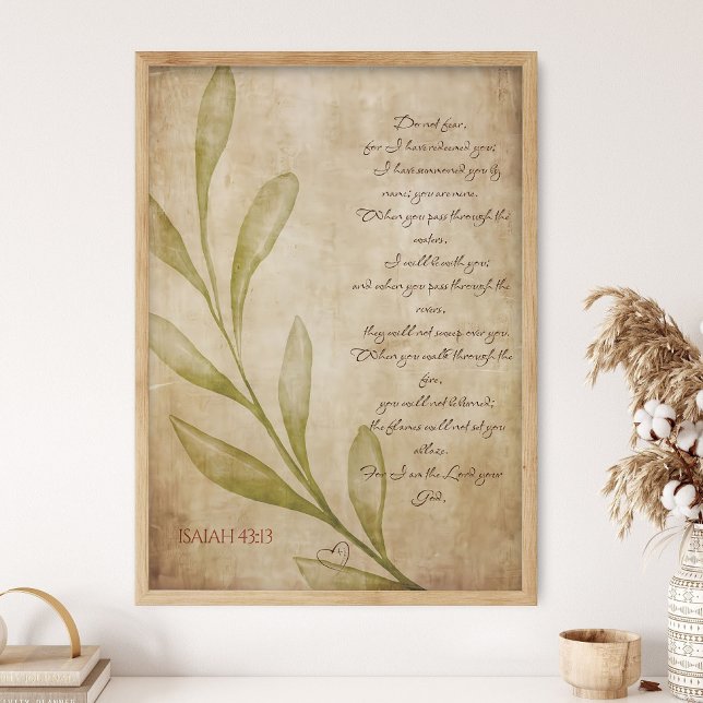 Isaiah 43:1-3 Bible Verse Wall Art Printable Scrip Poster (Skapare uppladdad)