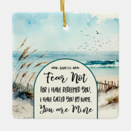 Isaiah 43:1 Rädsla för att inte jag har återkallat Julgransprydnad Keramik