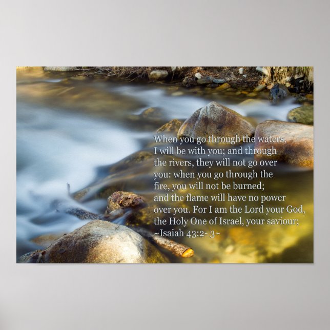 Isaiah 43:2-3 poster (Framsidan)