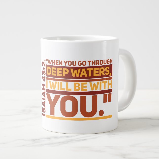 Isaiah 43:2 Jumbo Mugg (Framsida höger)