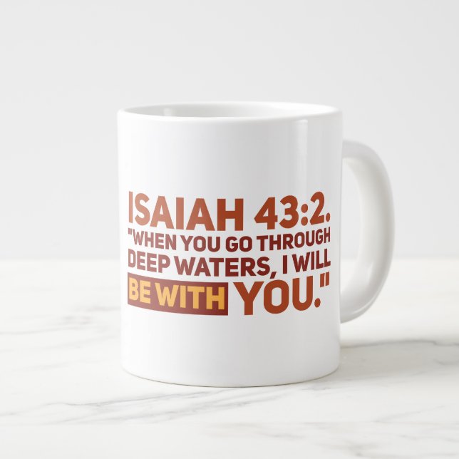 Isaiah 43:2 Jumbo Mugg (Framsida höger)