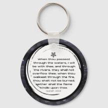 Isaiah 43:2 KJV Keychain | per skriptform