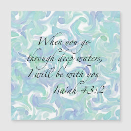 Isaiah 43:2 När du går... Magnetiskt kort
