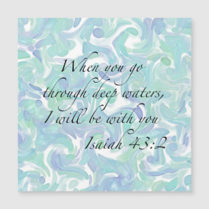 Isaiah 43:2 När du går... Magnetiskt kort
