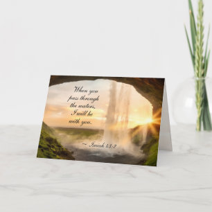 Isaiah 43:2 När du passerar genom Bibeln vatten Kort