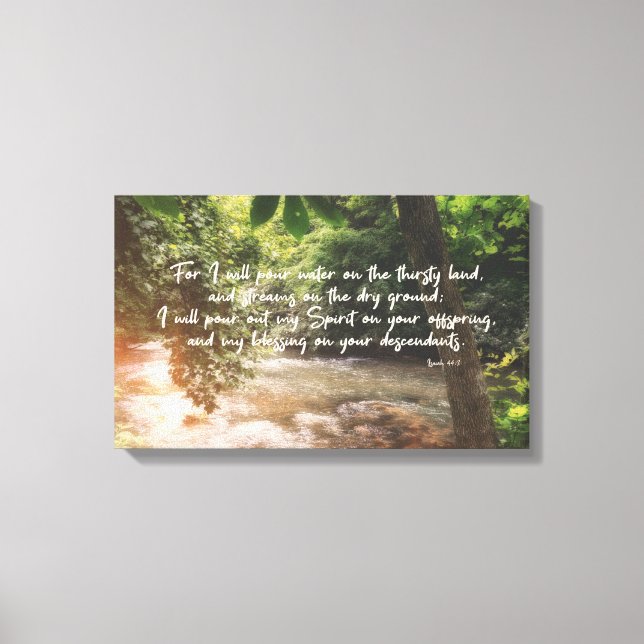 Isaiah 44 3 #bibleverse #homedecor canvastryck (Framsida)