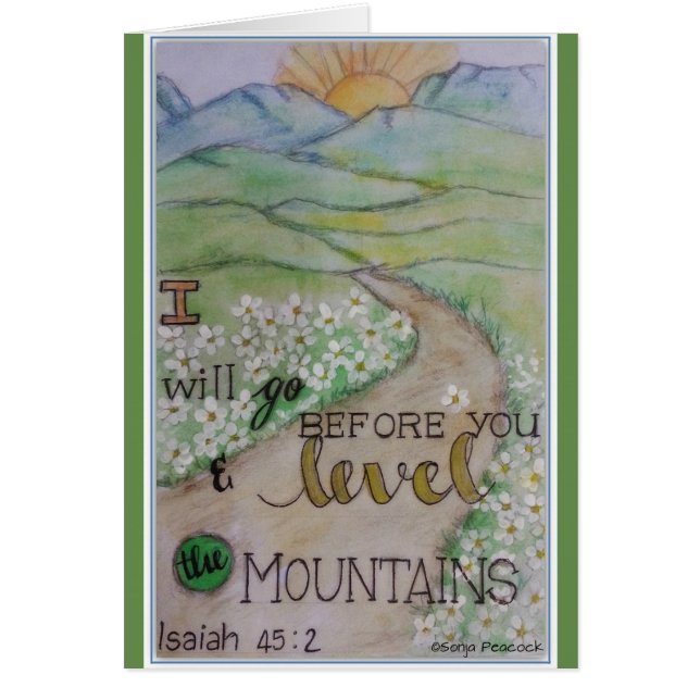 Isaiah 45:2 hälsningskort (Framsidan)