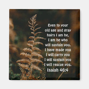 Isaiah 46:4 Jag är han som kommer att stödja dig M Magnet