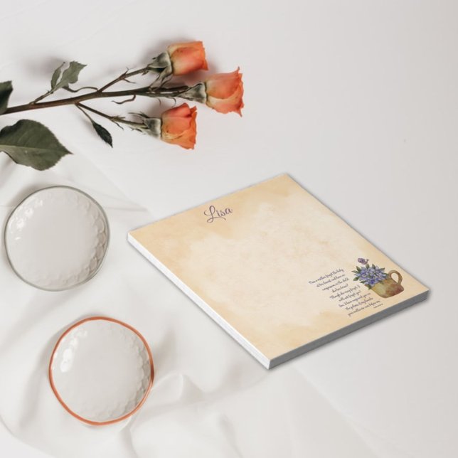 Isaiah 49:15-16 Glöm mig inte Blommigt Anteckningsblock (Skapare uppladdad)