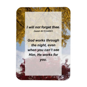 Isaiah 49:15 Jag kommer inte att glömma Magnet