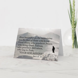 Isaiah 52:7 Hur vacker på bergen är Kort