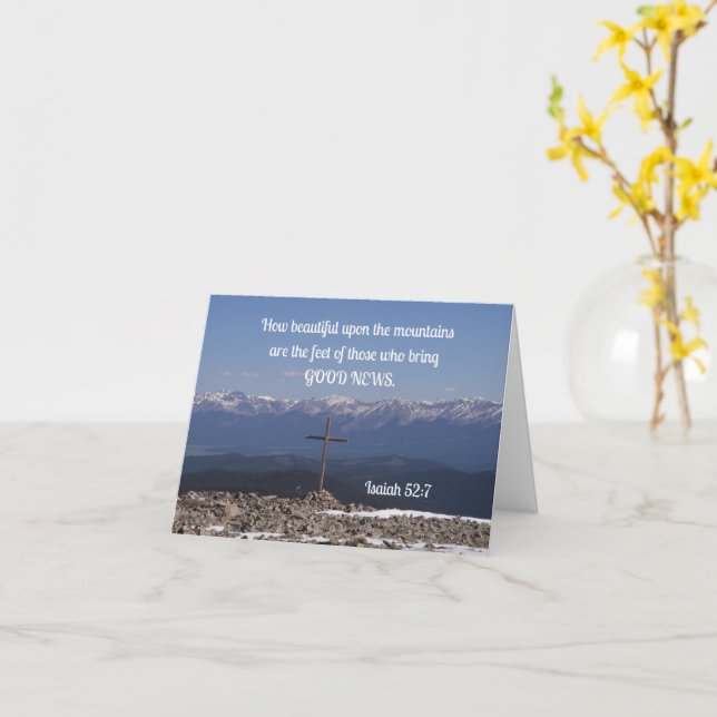 Isaiah 52:7 Hur vacker på bergen är Kort (Gul blomma)