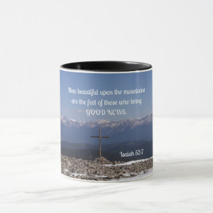 Isaiah 52:7 Hur vacker på bergen är Mugg