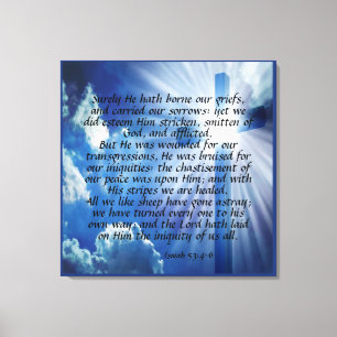 Isaiah 53:4-6-Kanvastrycket Canvastryck