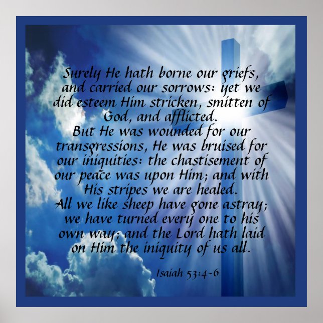 Isaiah 53:4-6 poster (Framsidan)